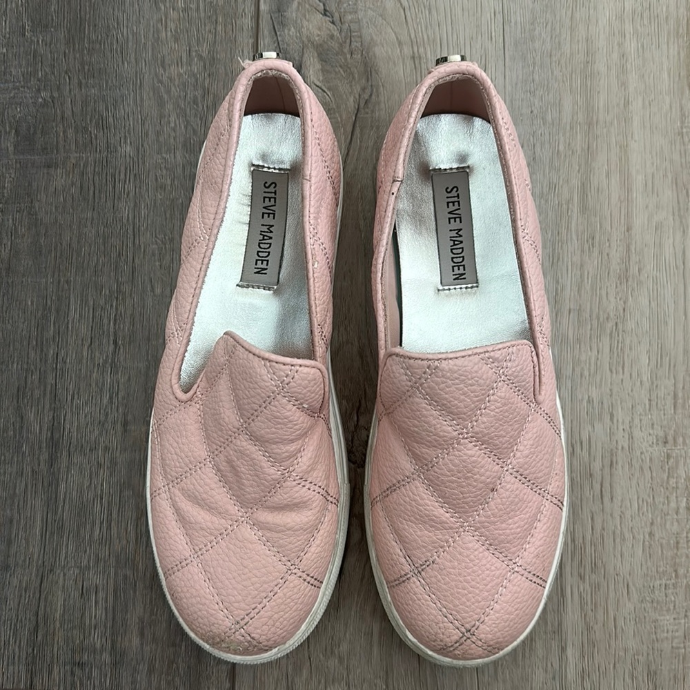 Pink Steve Madden Slip On Tennis Shoes